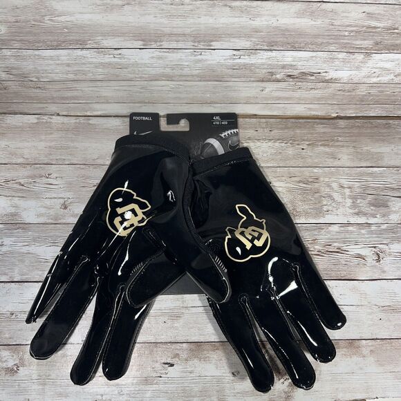 Nike Vapor Knit Colorado Buffaloes Football Gloves Black - Men's Size 4XL